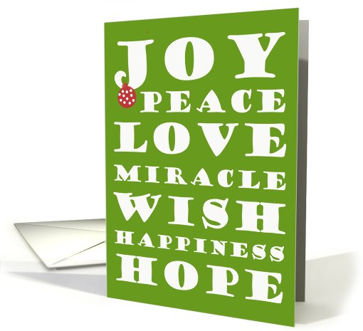Joy and Peace on Green card (701550)