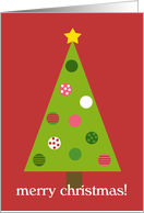 Christmas Tree on Red card