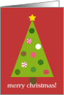 Christmas Tree on Red card