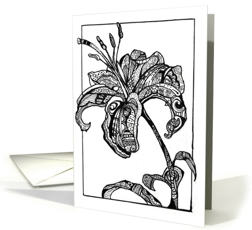 Abstract Lily card (648737)