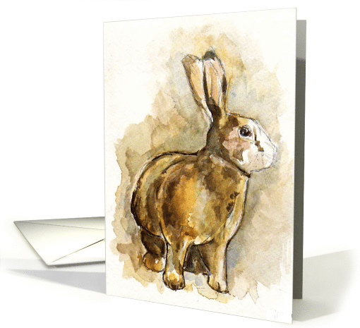 Happy Birthday, Brown Rabbit card (652795)