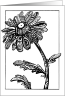 Abstract Daisy, blank note card