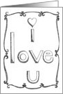 I Love You card