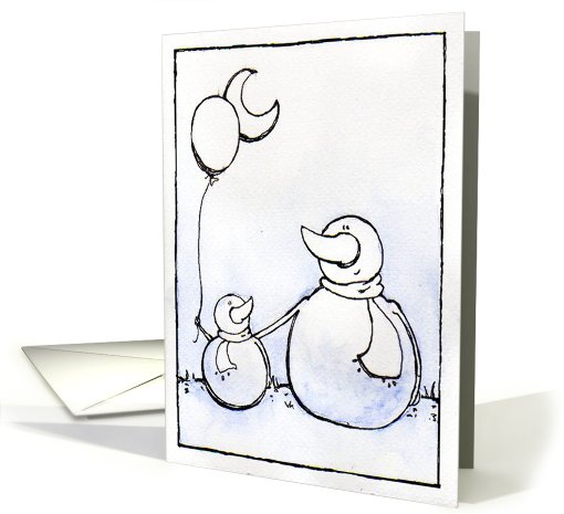 Christmas Snowman and Snow Chilld card (656064)