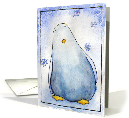 Penguin Snowflake Happy Holidays card (656113)