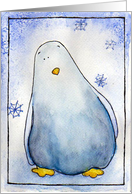 Penguin Snowflake Happy Holidays card