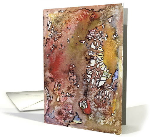 Abstract Watercolor Blank card (666752)