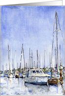 Sailboats, Blank note card