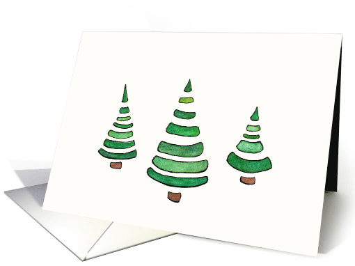 Three Christmas Trees card (668948)