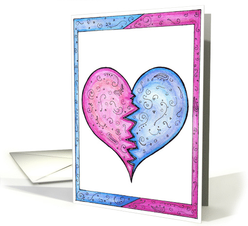 Cute Break-Up card - Mended Heart card (722871)