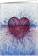Sad Heart Blank Card