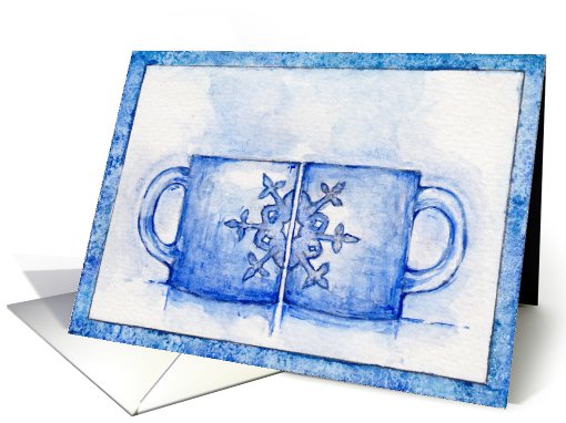 Christmas Coffee Cup Snowflake card (808559)