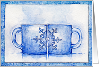 Christmas Coffee Cup Snowflake card