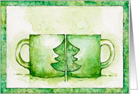 Christmas Coffee Cup Tree card