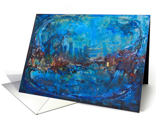 Abstract Harbour card (891907)
