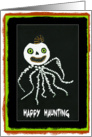 OctoPunk Halloween Happy Haunting Greeting Card, Blank Inside card
