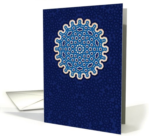 Oriental Ornament I (blue, design 01) card (652577)