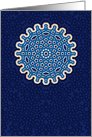 Oriental Ornament I (blue, design 01) card