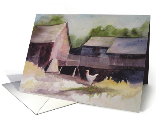 Barnyard Boss, Chicken and Barns card (653776)