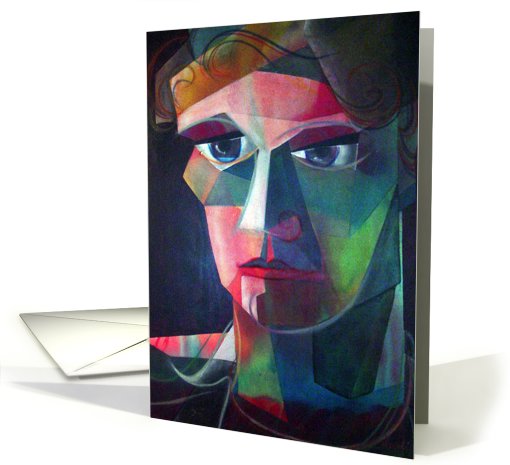 Introspection, Abstract painting of a Face card (653792)