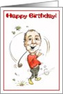 Birthday boy, golfer enjoying a swing card