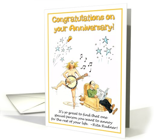 Happy Anniversary - here's to many more years of marital bliss! card