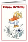 Happy Birthday - frustrations of computer work! card