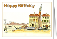 Happy Birthday - Venice card