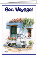 Bon Voyage - flower van pick up truck card