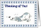 Thinking of you - cute spaniel dog card