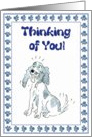 Thinking of you - cute spaniel dog card