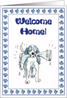 Welcome Home - cute spaniel dog card
