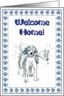 Welcome Home - cute spaniel dog card