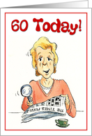 Happy 60th birthday wishes. card