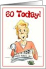 Happy 60th birthday wishes. card