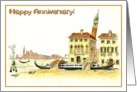 Happy Anniversary - greeting card with Venice scene card