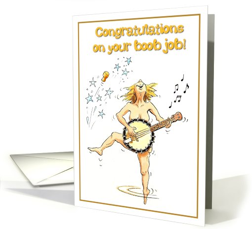 Congratulations on your boob job! card (661535)