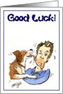 Good luck - one man and his dog. card