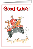 Good luck - boy and his dogs card