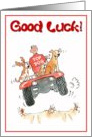 Good luck - boy and his dogs card