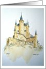 Watercolor Painting of Alcazar Castle, Spain card
