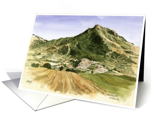Watercolor Painting of Andalucia, Spain card (663662)