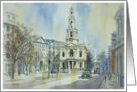 Watercolor painting of The Strand, London. card