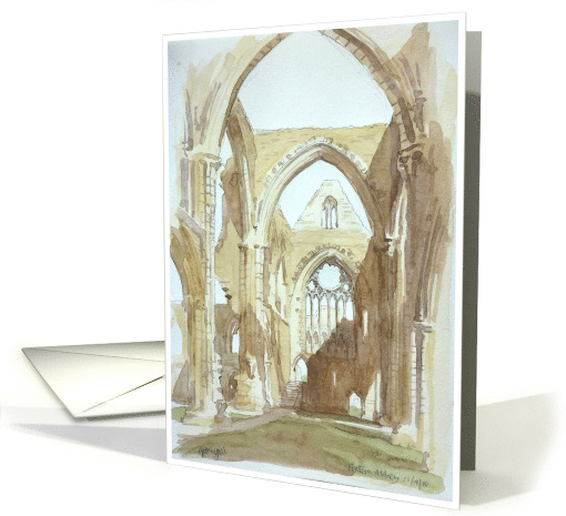 Watercolor painting  - Tintern Abbey. card (663675)