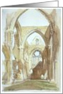 Watercolor painting - Tintern Abbey. card