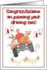 Congratulations on passing your driving test! card