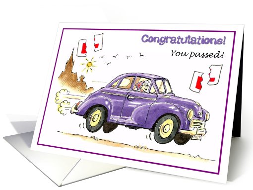 Congratulations on passing your driving  test card (668140)
