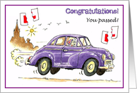 Congratulations on passing your driving test card