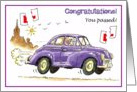 Congratulations on passing your driving test card