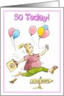 Happy 50th Birthday - off to the shops for the birthday girl. card